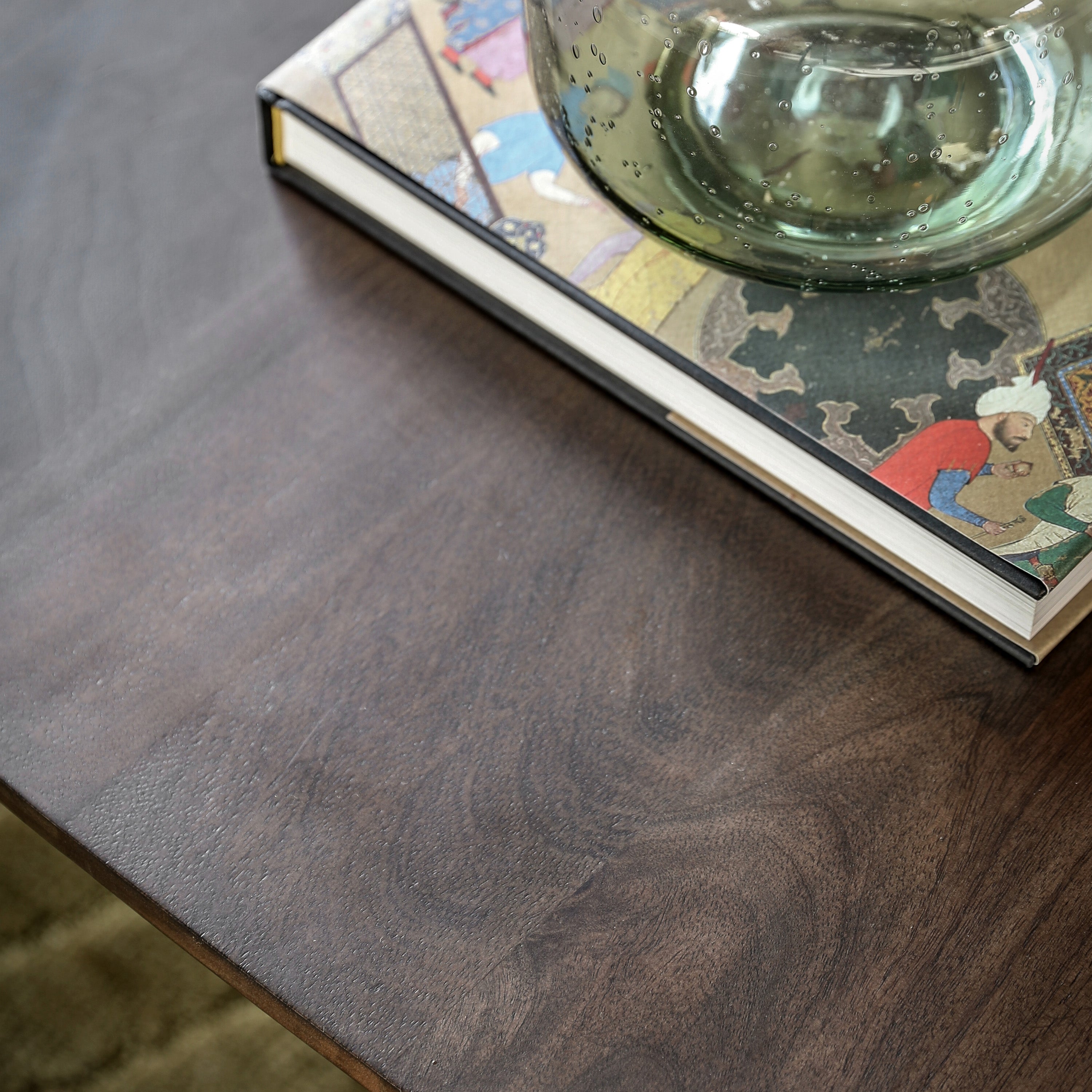 Hank Brown Mango Wood Carved Coffee Table